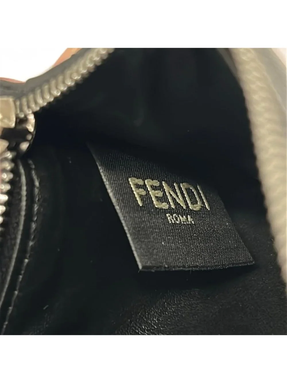 Fendi Coin Purse Black Red Leather